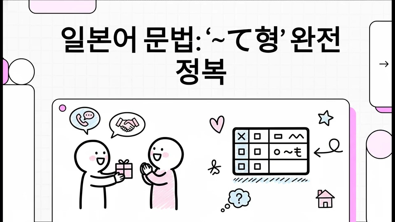 일본어 문법: ‘~て형’ 완전 정복 - 일본어 JLPT 기초 문법 - 26