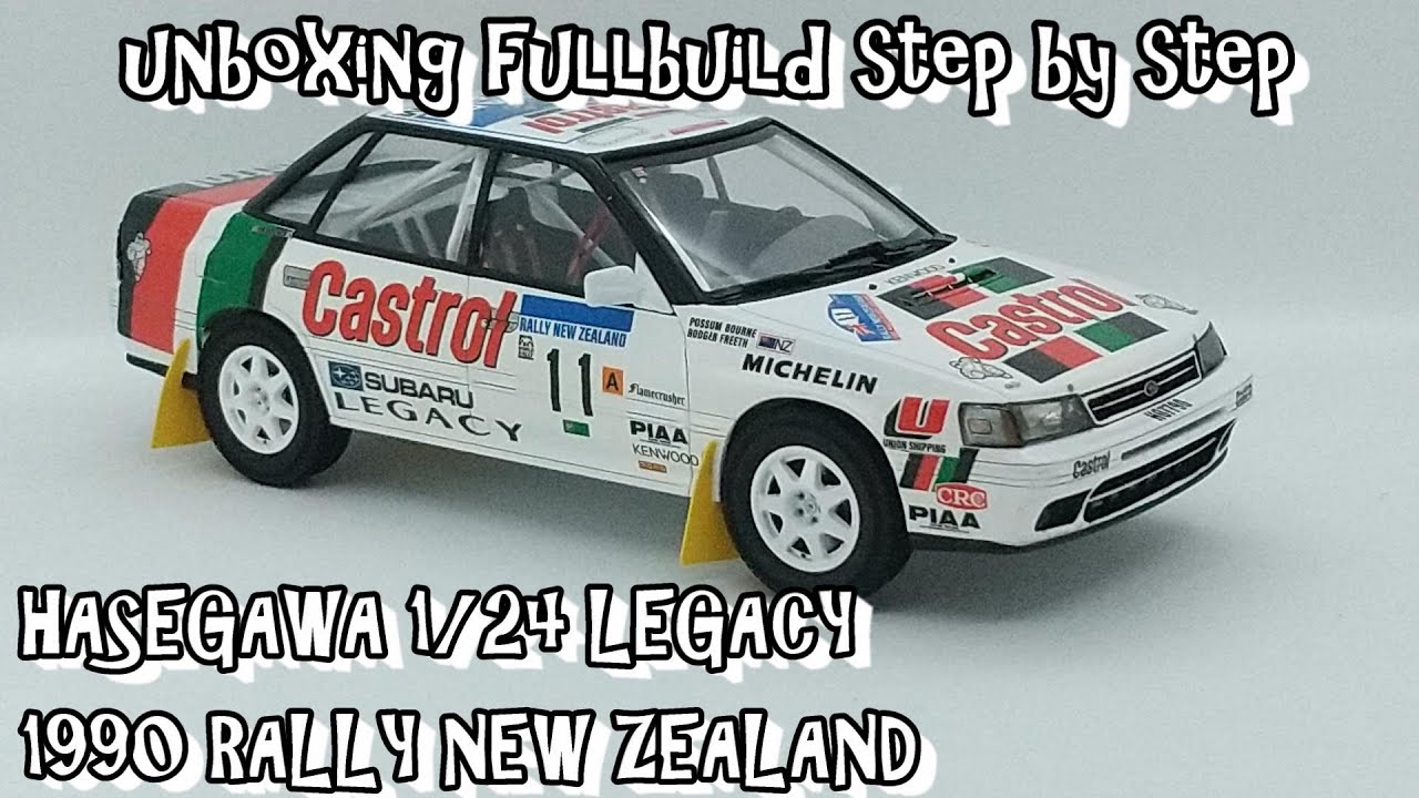 unboxing fullbuild HASEGAWA 1/24 LEGACY RS 1990 RALLY NEW ZEALAND Scale Car Plastic Model