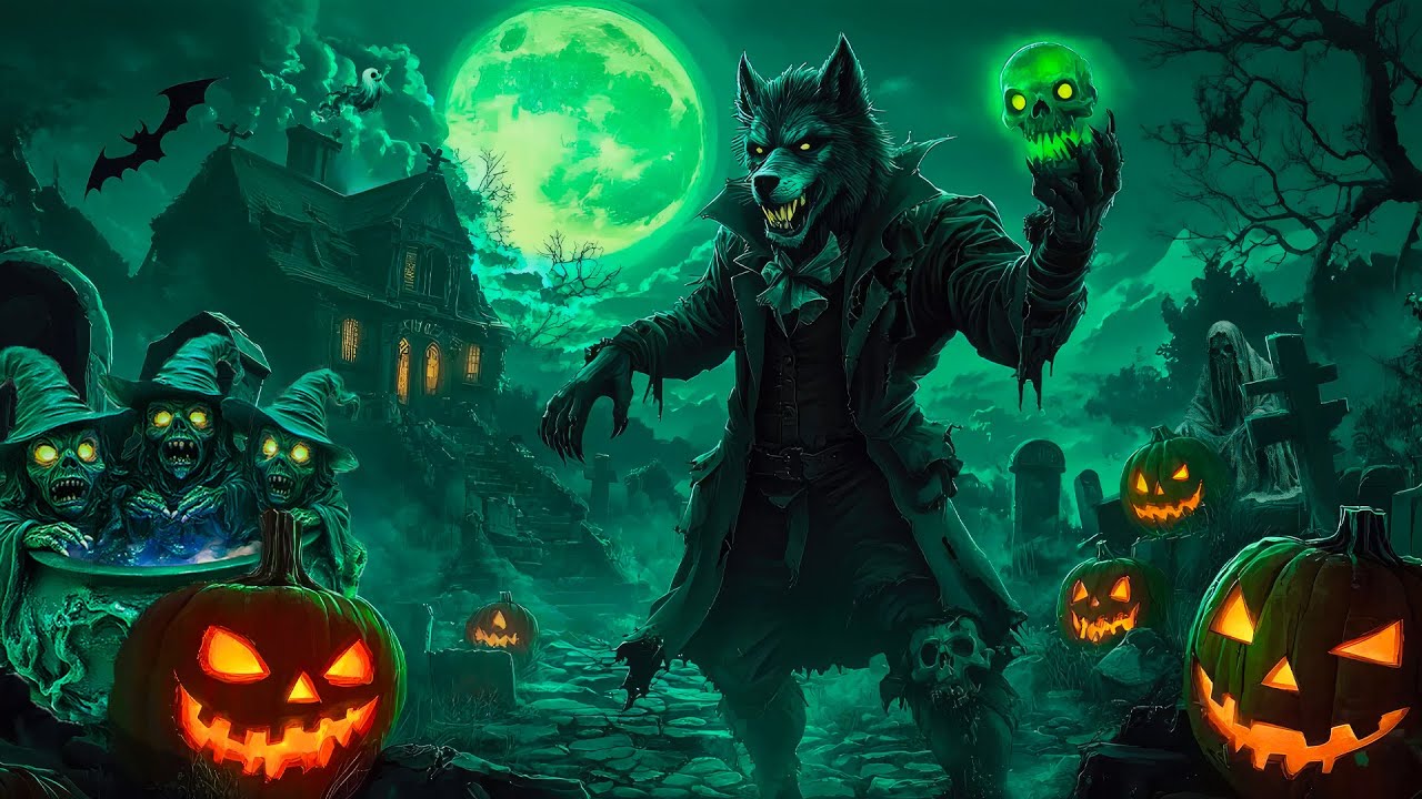 Best Relaxing Scary Halloween Music 2025 🎃 Lair of the Moon Wolf 👻 Spooky Sound, Halloween Ambience