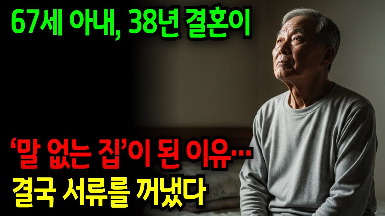 67세 아내, 38년 결혼이 ‘말 없는 집’이 된 이유… 결국 서류를 꺼냈다