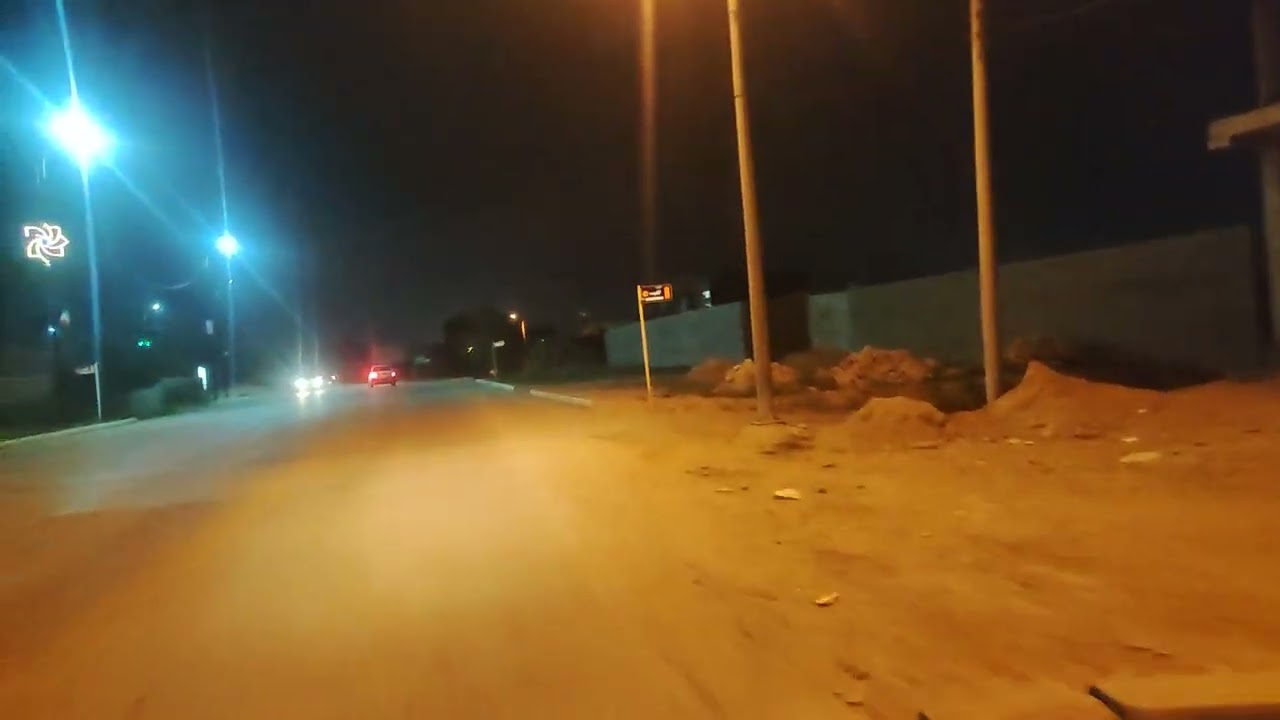 Walking in a village without water and grass