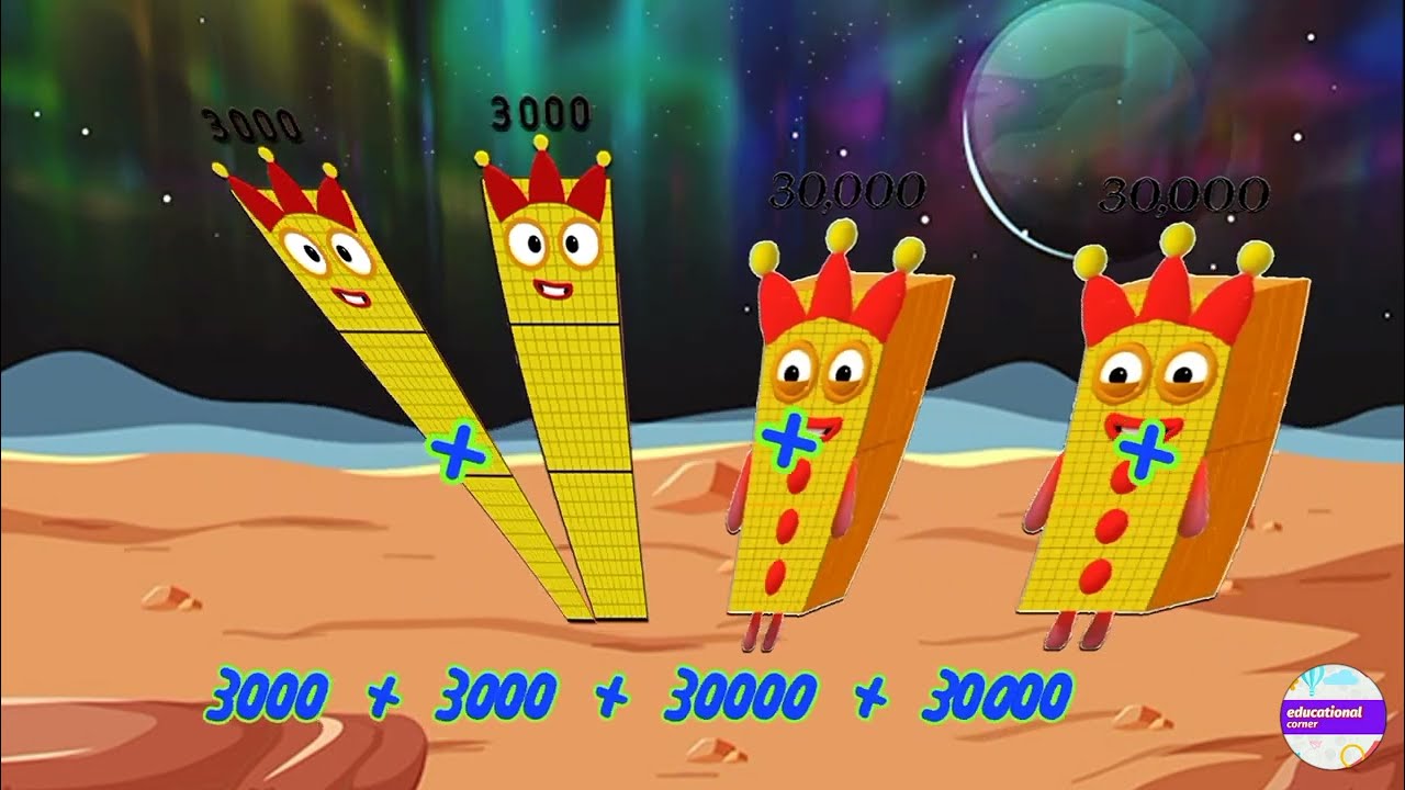 NUMBERBLOCKS SMALL NUMBER TO BIG NUMBER ADDITION | FIND THE TOTAL SUM |@educationalcorner110