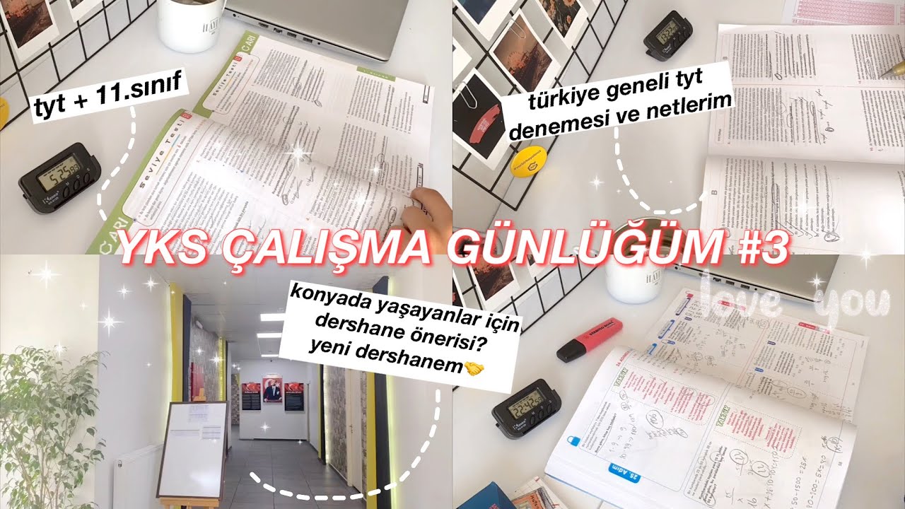 YKS ÇALIŞMA GÜNLÜĞÜM #3 || Yeni dershanem,türkiye geneli denemeler 🥵 #YKS2022