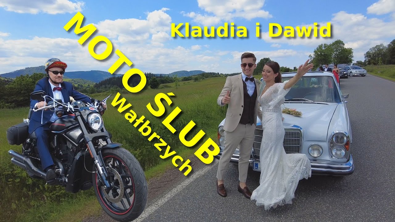 Moto ślub obstawa motocyklowa - Klaudia i Dawid Wałbrzych 2022