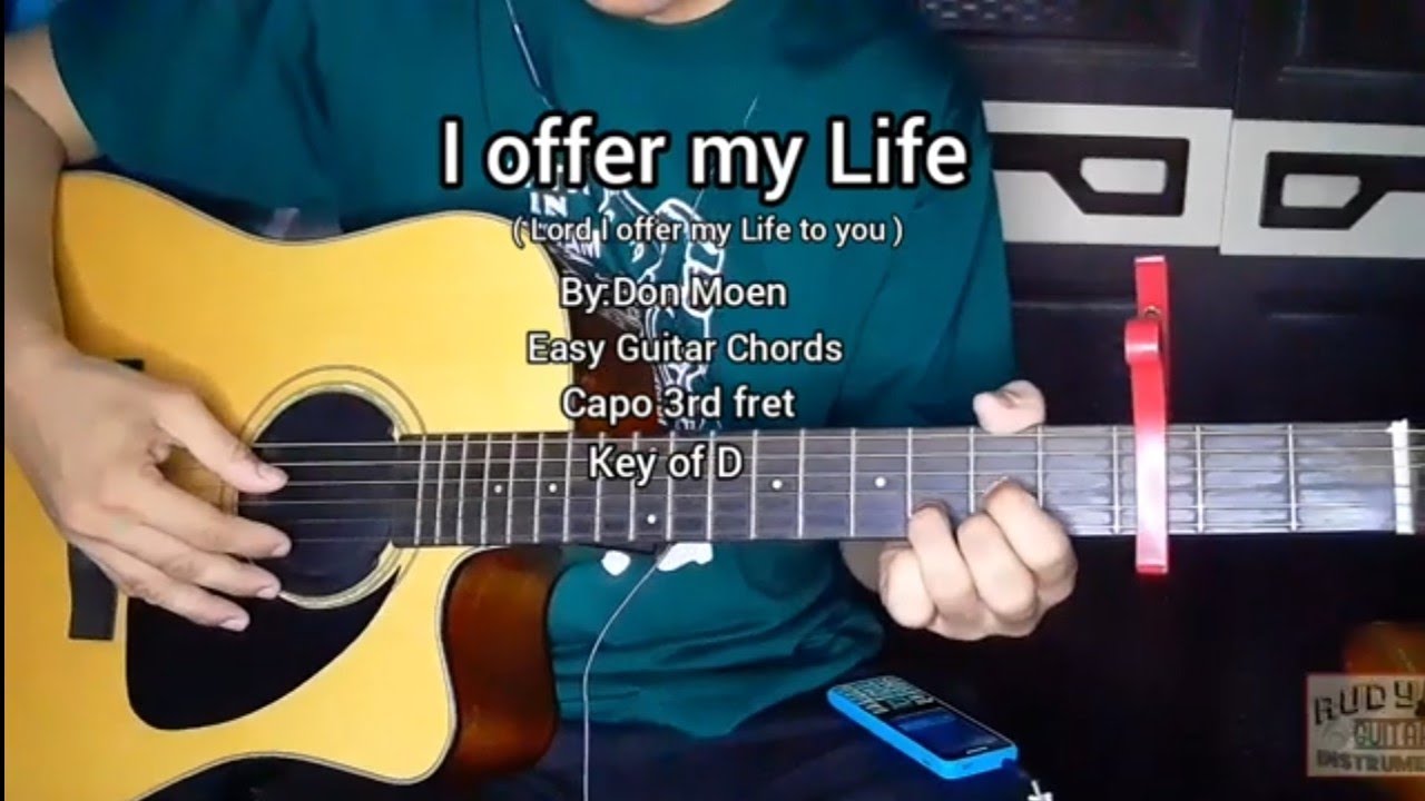 Don Moen - I Offer my Life | Easy Guitar Chords Tutorial with lyrics