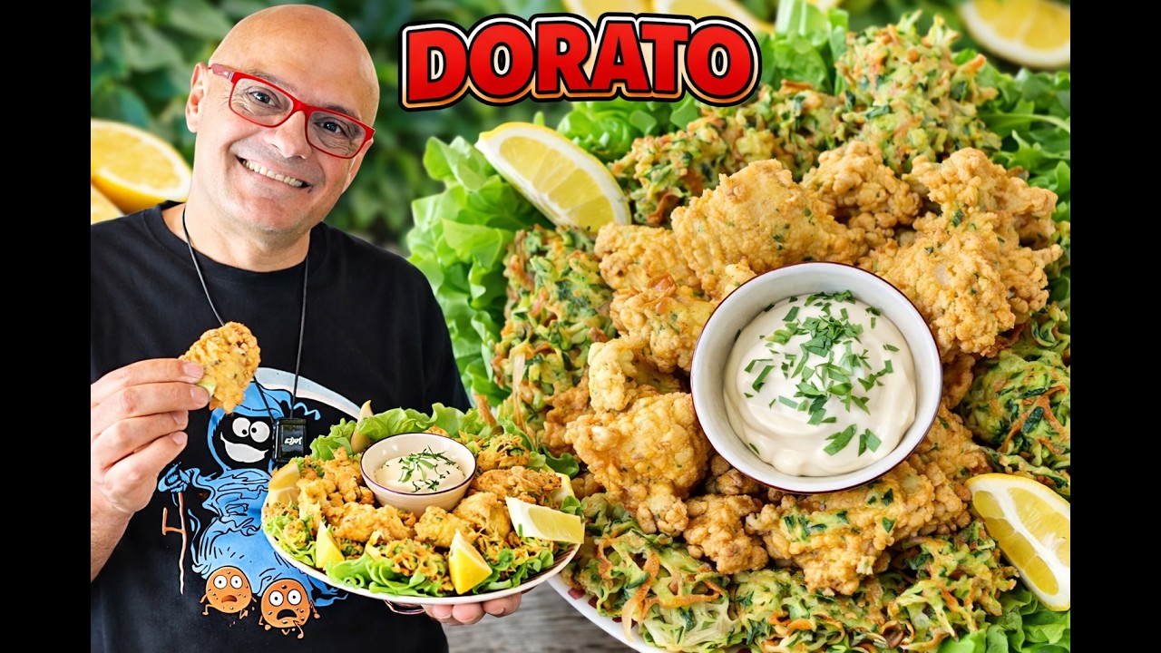 MERLUZZO DORATO FACILE con NUVOLE DI VERDURE ricetta di pesce dorato