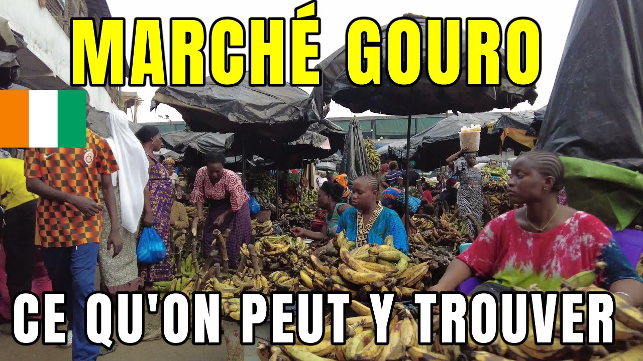 Abidjan, Côte d’Ivoire : le Marché Gouro d’Adjamé, grand pôle du vivrier