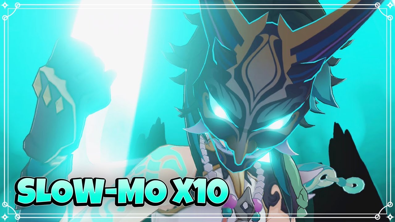 Xiao in 1000% Slow Motion animation - Genshin Impact
