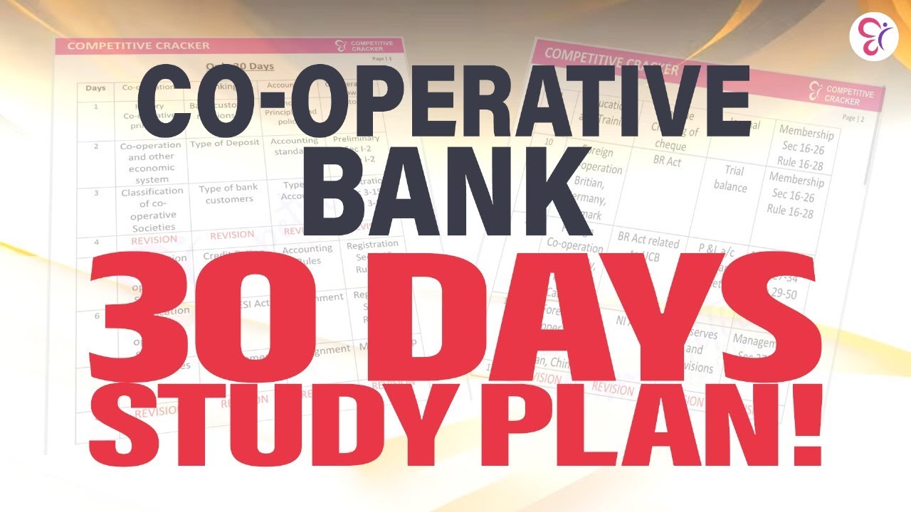 CO-OPERATIVE BANK 30 DAYS STUDY PLAN