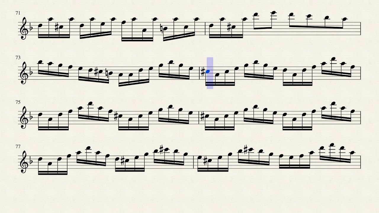 Toccata and Fugue in D Minor Violin by JS Bach