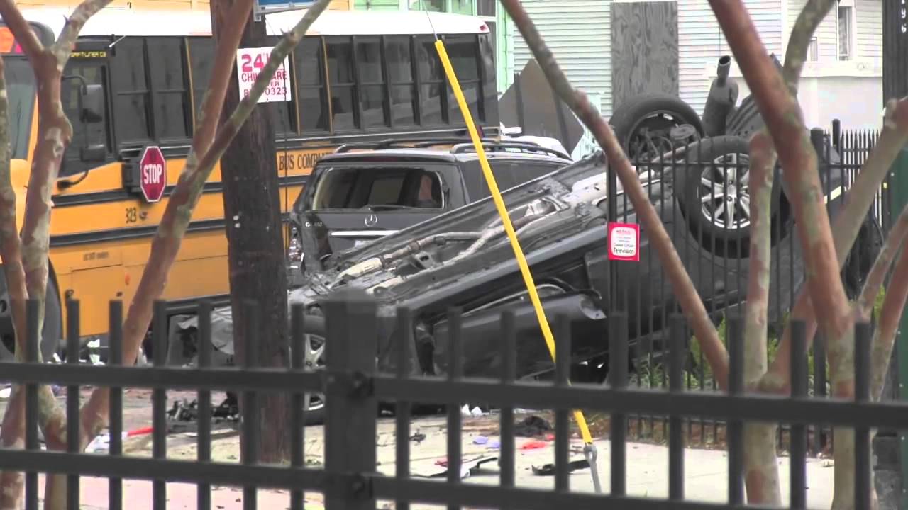NOPD investigates a shooting and car crash involving a school bus in the St. Thomas area