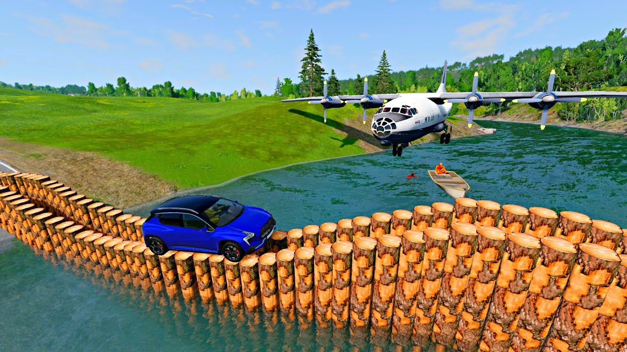 Cars vs Impossible Log Bridge | BeamNG.Drive