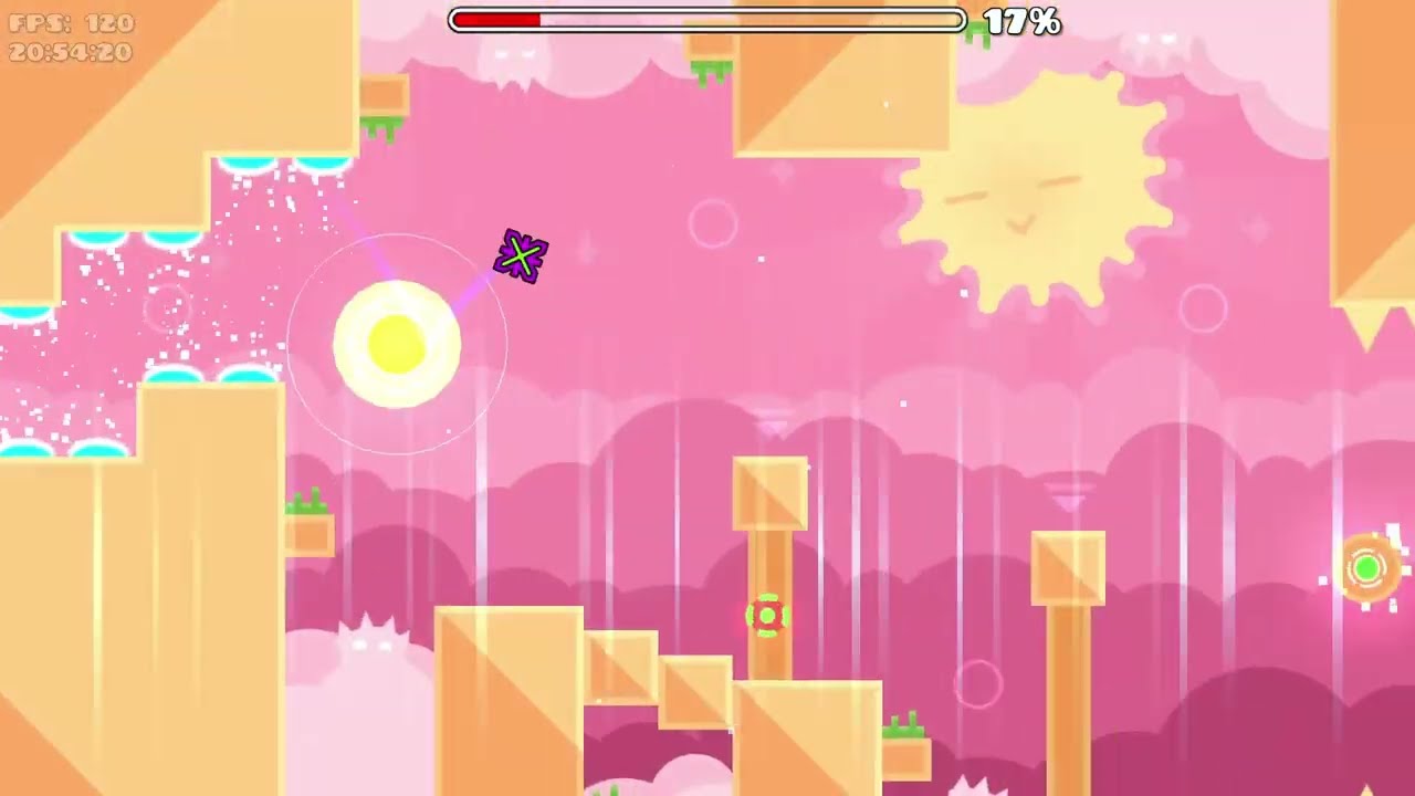 First attempt trying to beat sunshine Geometry Dash 