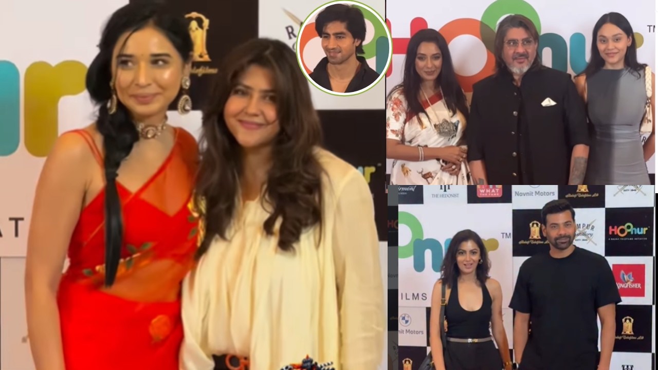 Ekta Kapoor , Harshad Chopda , Rajan Shahi Red Carpet of the Launch of Honour