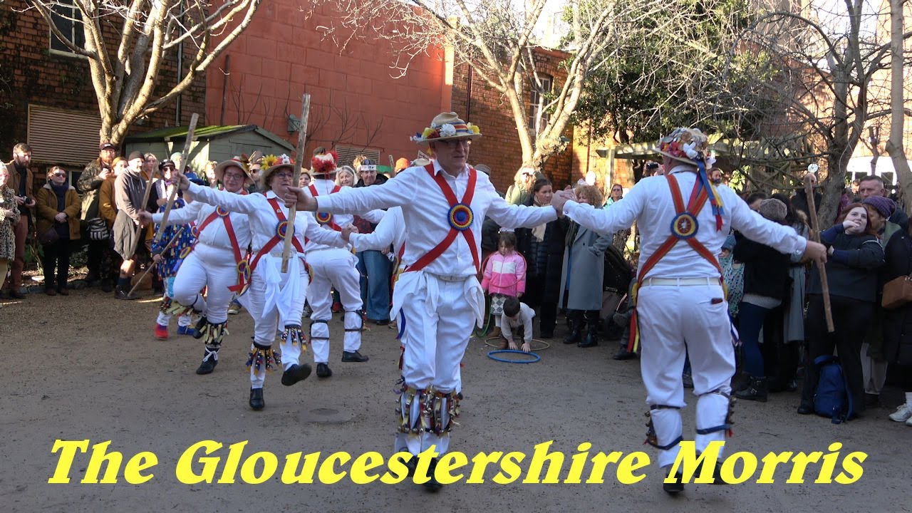 The Gloucestershire Morris dance at The Folk of Gloucester Wassail 2025