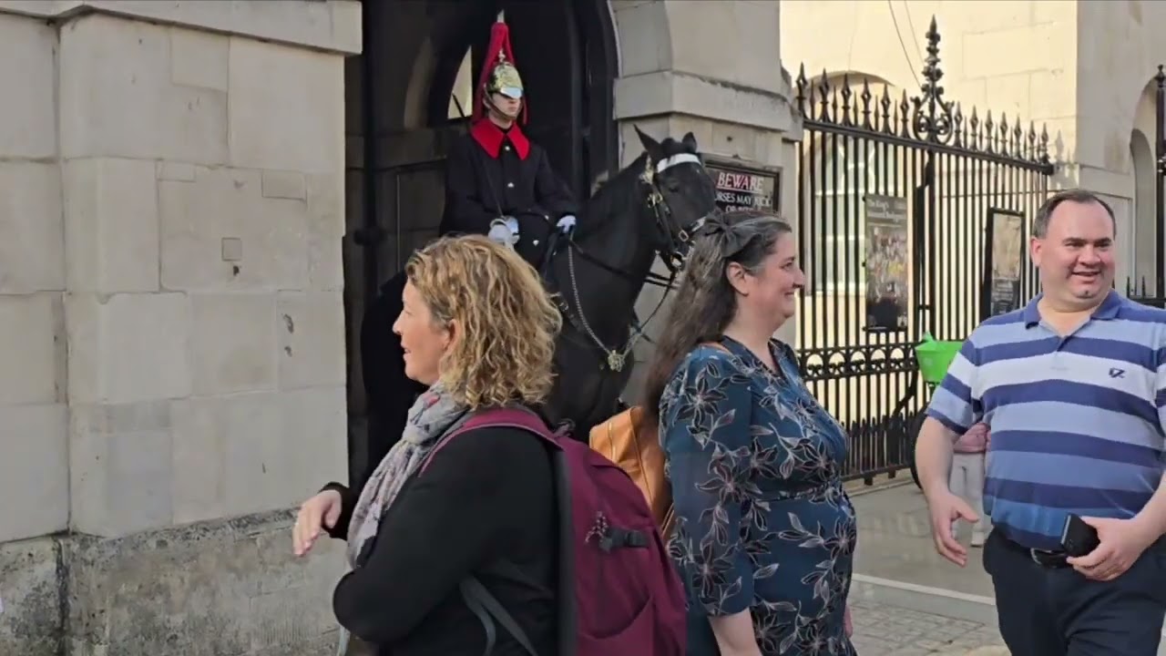 American tourists could believe the guard said something to him #royalguards