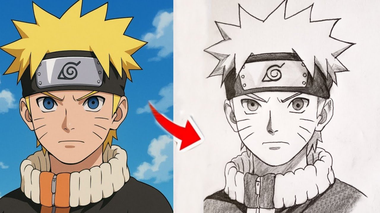 How to Draw Naruto Uzumaki Step by Step | Easy Anime Drawing for Beginners.