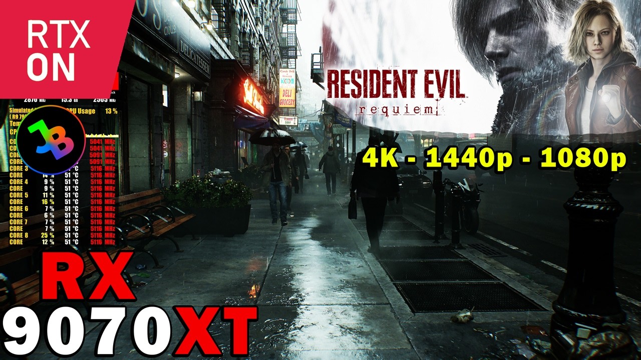 Resident Evil Requiem Ray Tracing | RX 9070 XT | Sim. R7 7800X3D | 4K 1440p 1080p | Max Settings