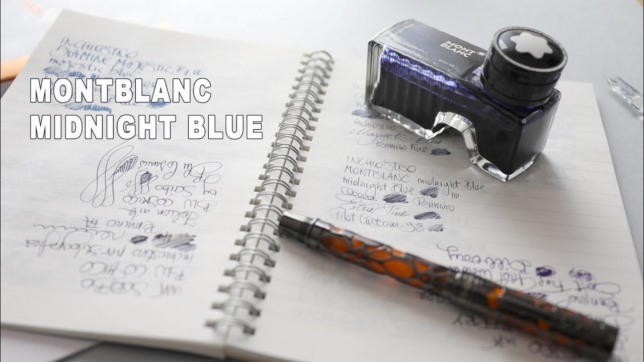 Inchiostro Montblanc Midnight Blue - full test & review