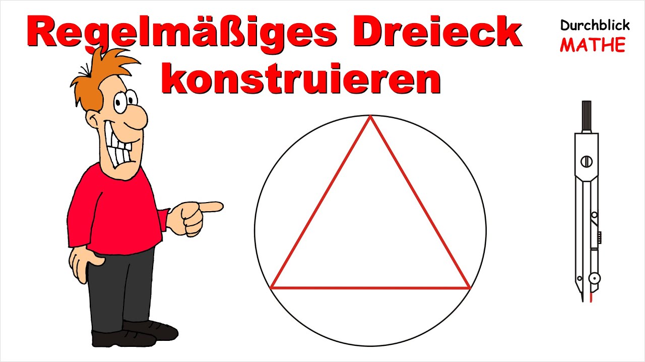 Mit Zirkel Dreieck konstruieren, Umkreis ist gegeben