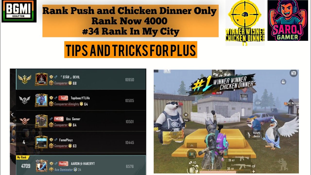Solo High Kills Chicken Dinner Game Play. Tips and Tricks for Rank Push Livik Game Play 