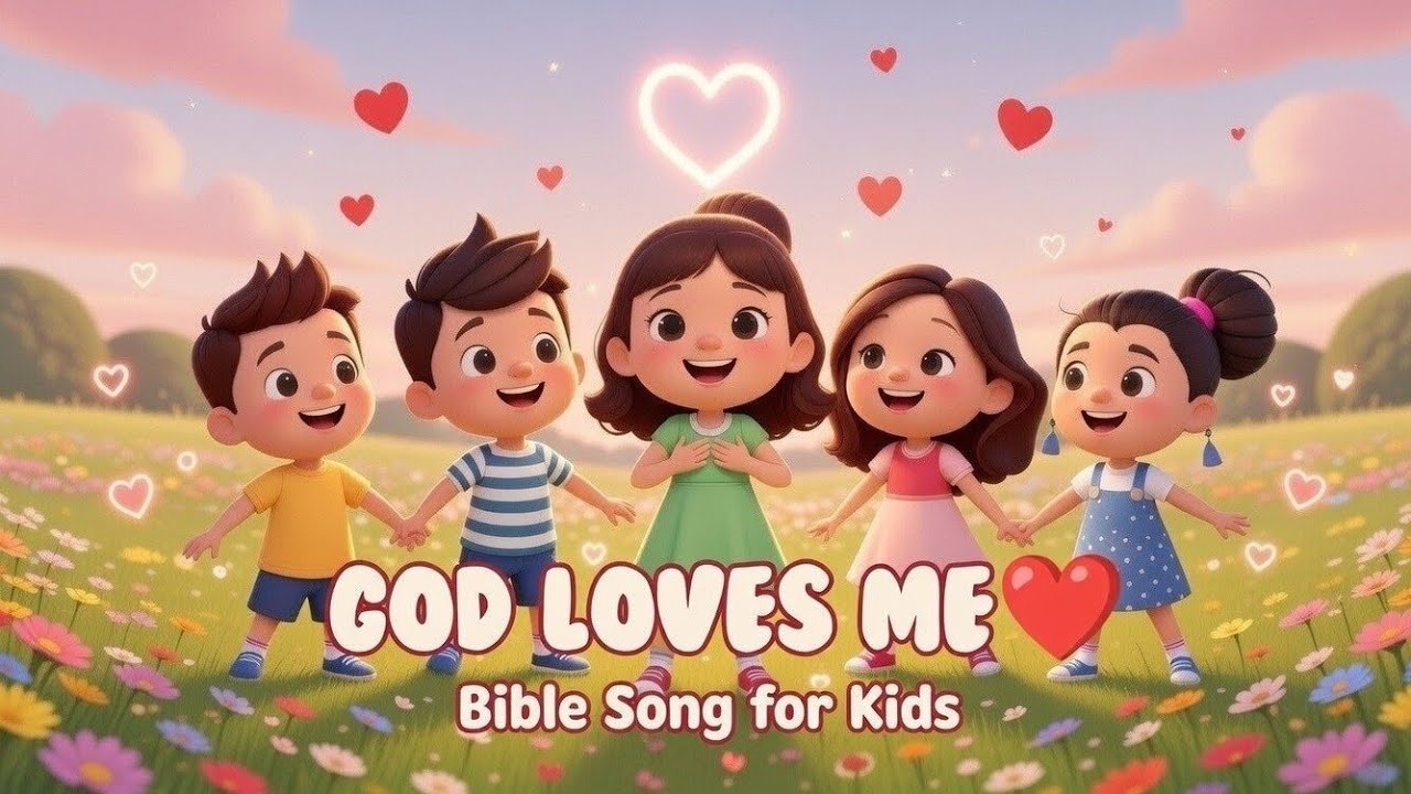 God Loves Me| Valentine Bible Song For Kids| John 3:16|Christian Kids Worship.