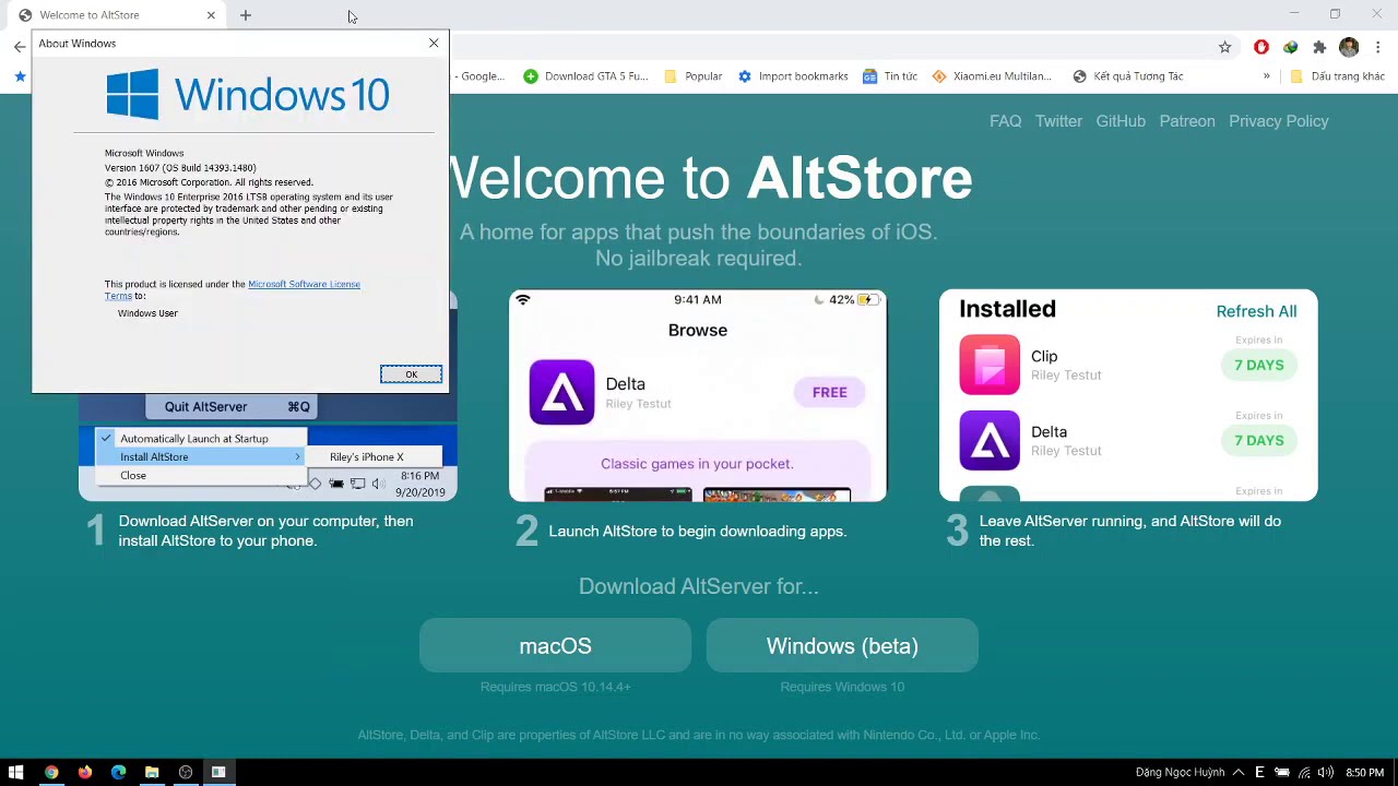 FIX LỖI IsWow64Process2 ERROR TR&Ecirc;N ỨNG DỤNG ALTSTORE PC