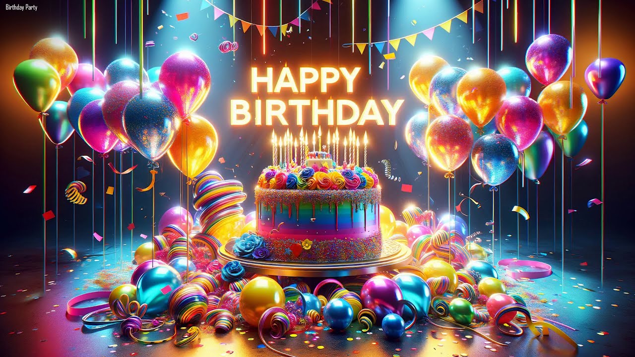 Happy Birthday Song 1 Hour 🥳 Happy Birthday Song 1 Hour 🎉 Birthday Party Background Music 🍰