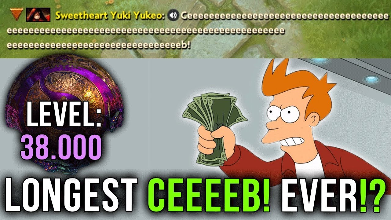 Longest CEEEEEB! EVER?! WTF 38.000 LEVEL Battle Pass - RICH GUY - SH*T UP AND TAKE MY MONEY - Dota 2
