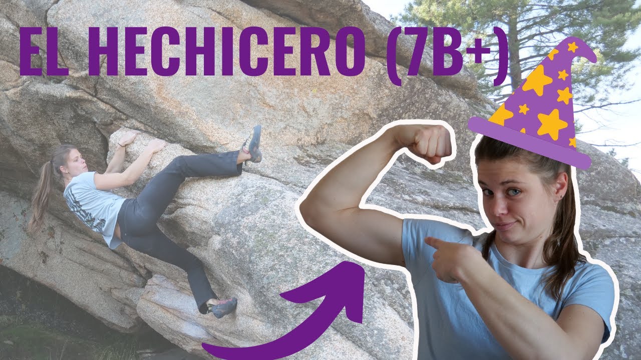 La Pedriza Bouldering | Lucie Allard Crimps HARD on El Hechicero (7B+)