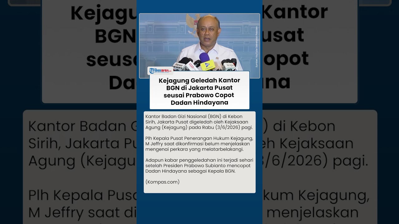 Kejagung Geledah Kantor BGN seusai Prabowo Rombak Kursi Pimpinan, Perkara Belum Diketahui