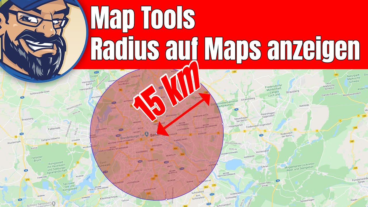 Map Tools Radius auf Maps anzeigen #Map_tools #radius_anzeigen