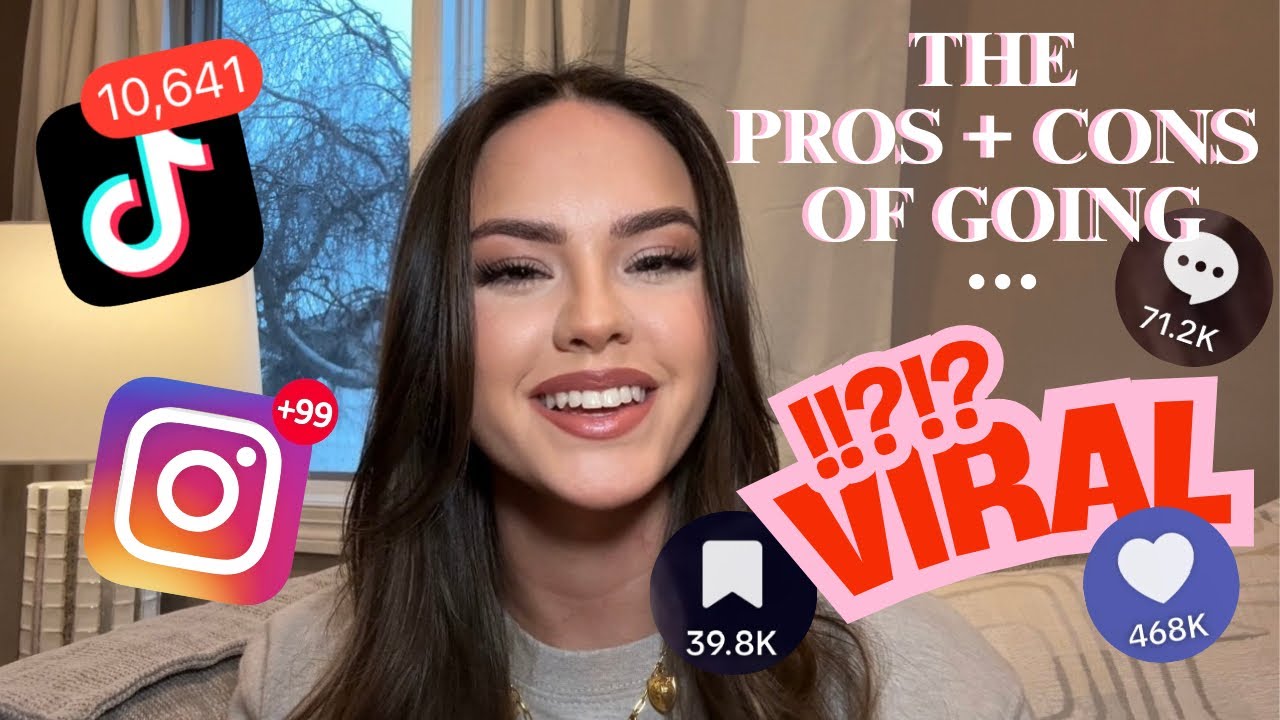 The Pros + Cons of going VIRAL!!?!? (My HONEST opinion.. 🤔) #viral #influencer #contentcreatortips 