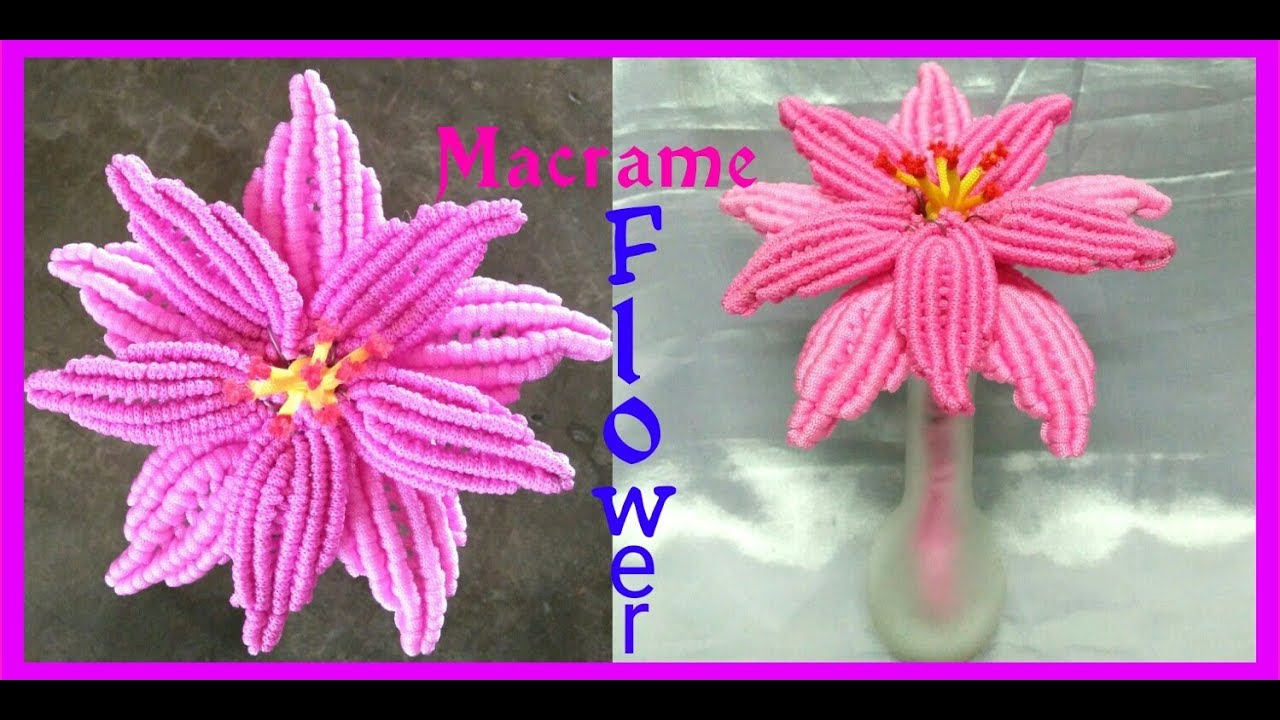 Diy Macrame Lily Flower tutorial in hindi /macrame flower
