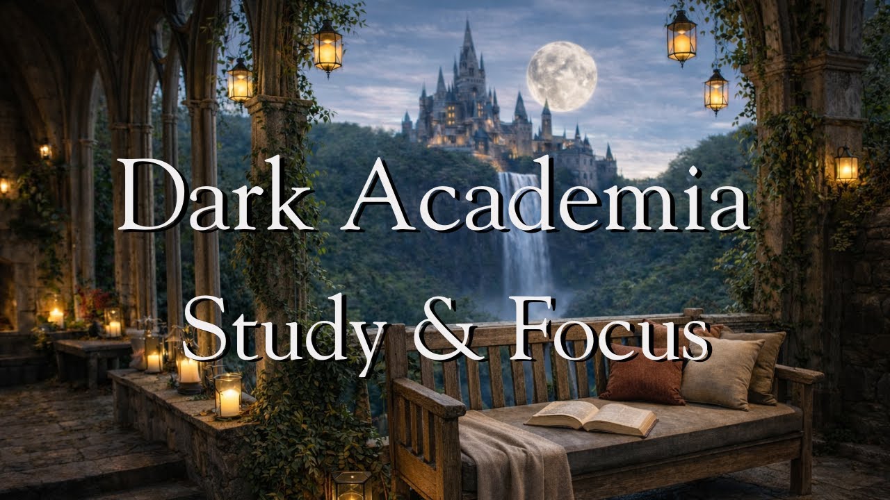 Rainy Castle Ambience | Study and Reading Music | Dark academia Fantasy