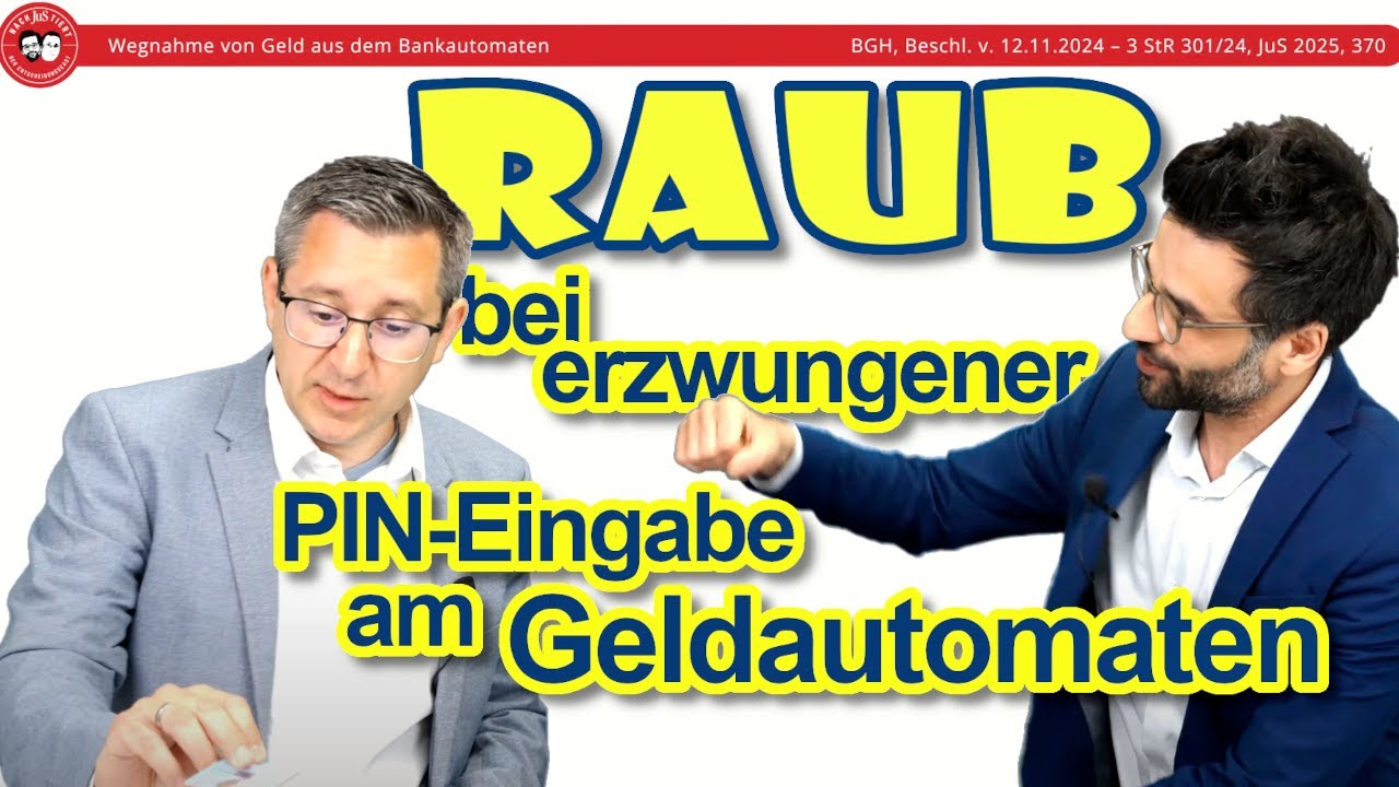 Wegnahme aus dem Bankautomaten als Raub