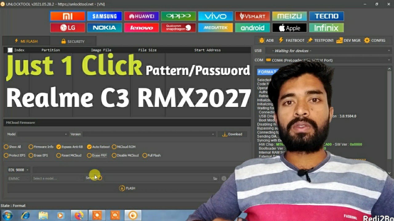 Realme C3 RMX2027 Password Or Pattern Unlock Solution | Unlock tool | Just 1 Click | Part 1