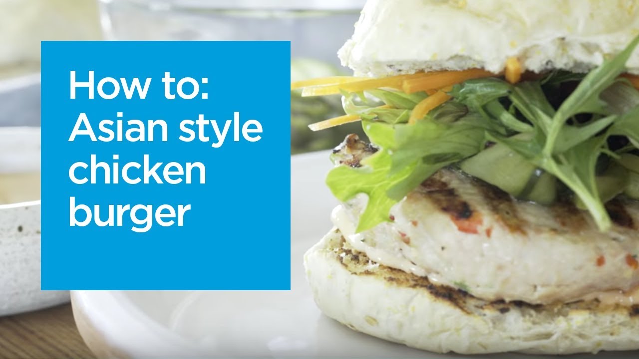 Asian style chicken burger