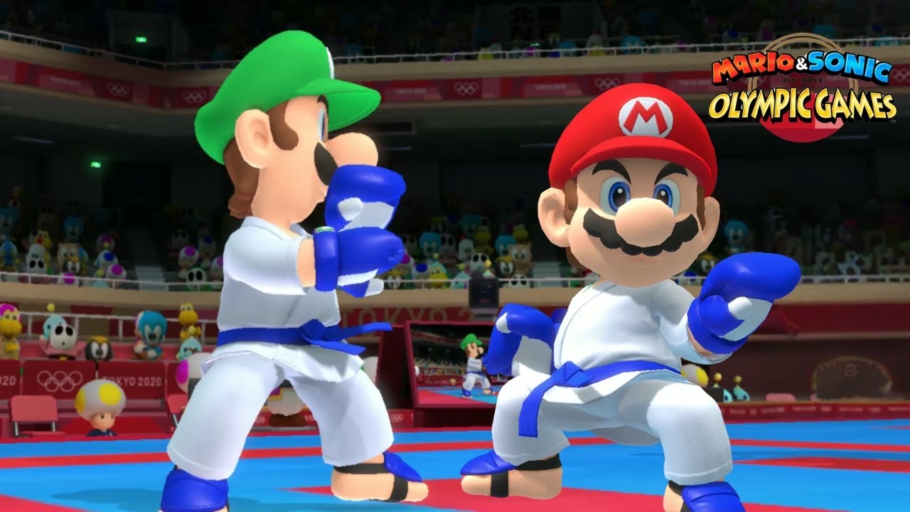Mario & Sonic At The Olympic Games Tokyo 2020 ( Karate Hard ) Gameplay Mario ++++ Luigi ( Switch )