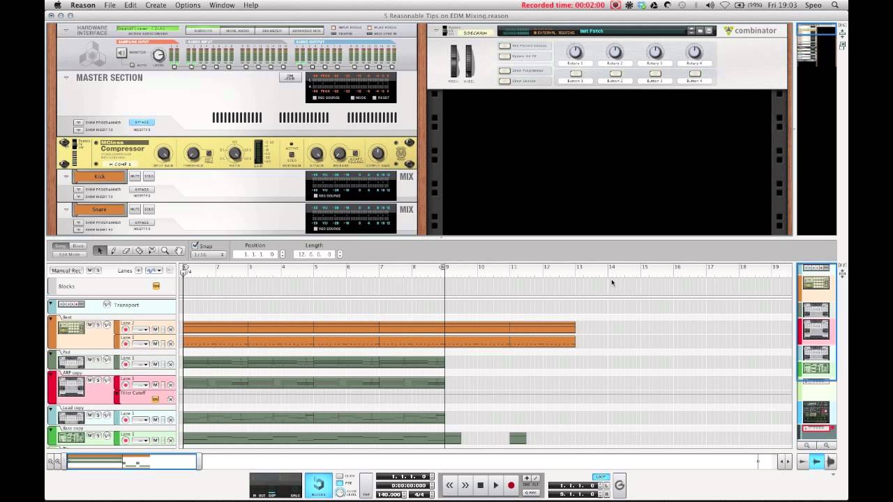 My Parallel Drum Compression Setup in [Reason]