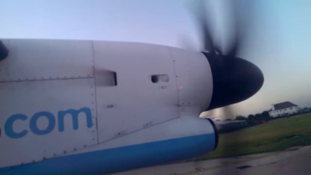 Flybe Dash 8-Q400 Take off and climb from Manchester