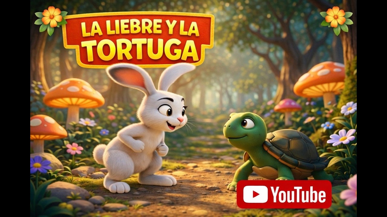 La Liebre y la Tortuga / Cuento Infantil Clásico Con Moraleja.