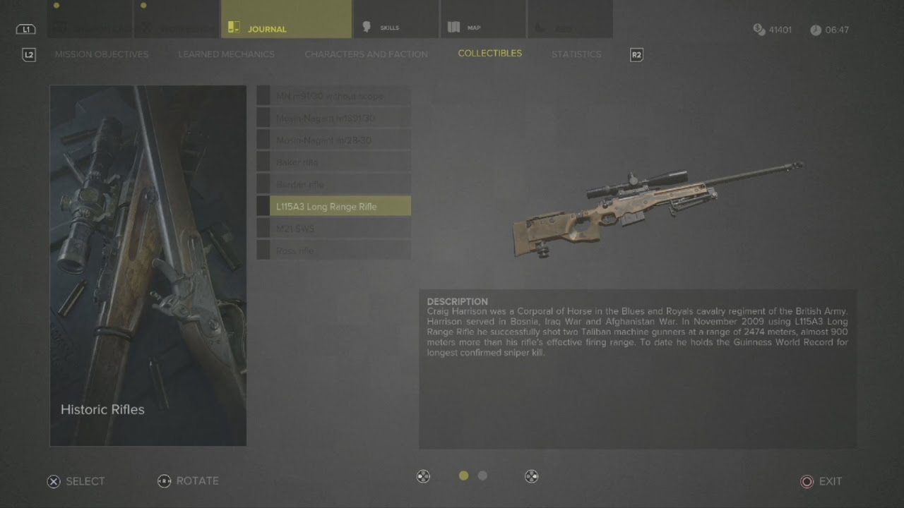 Sniper: Ghost Warrior 3  | L115A3 Long Range Rifle | Historic Rifles Collectibles | How to
