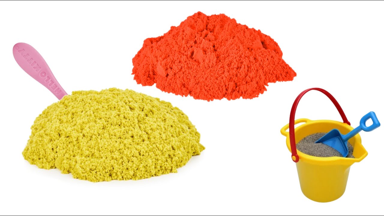Satisfying Kinetic Sand Sounds: Molding Yellow & Orange Shapes #asmr #kineticsand #satisfying
