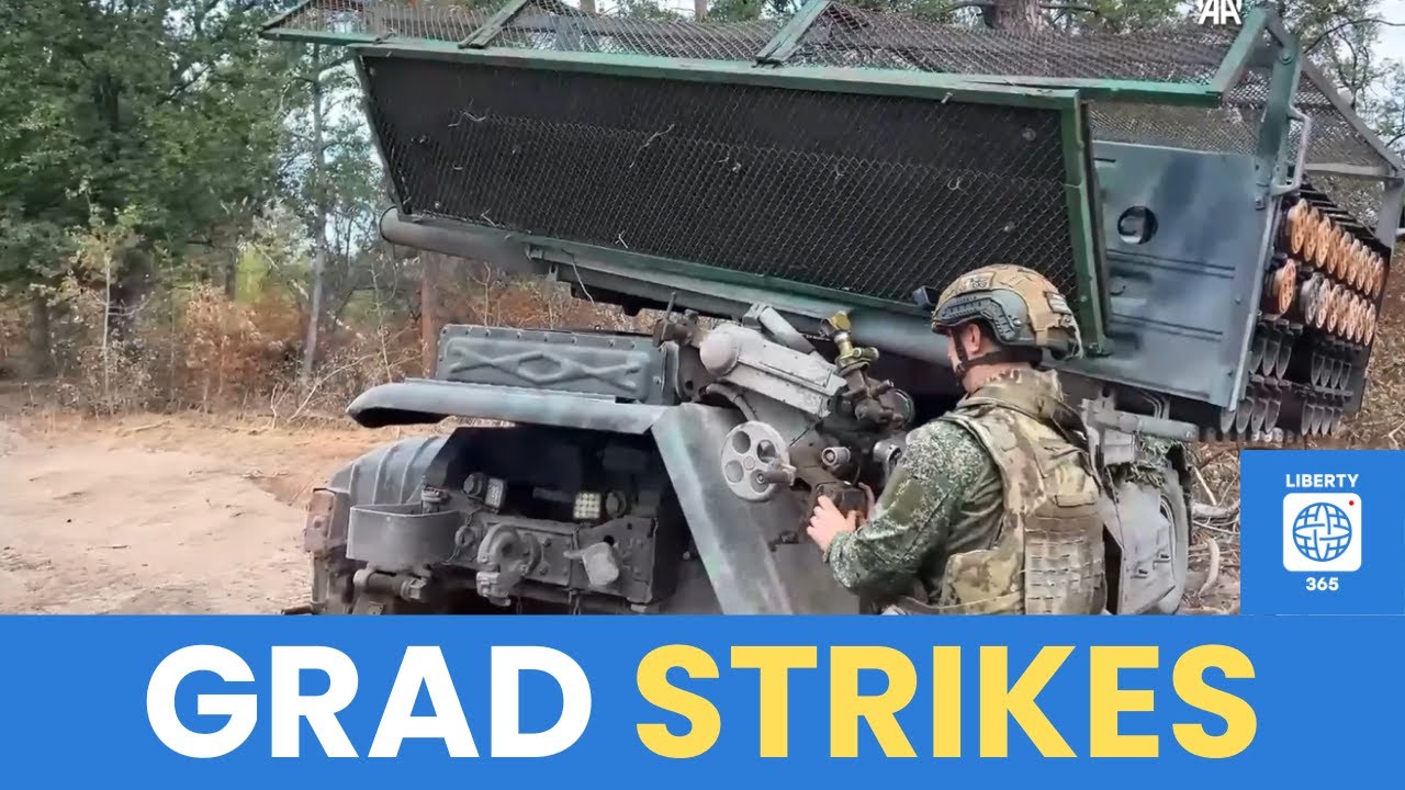 Russian GRAD Rocket Strikes Hit Ukrainian Positions in Donetsk