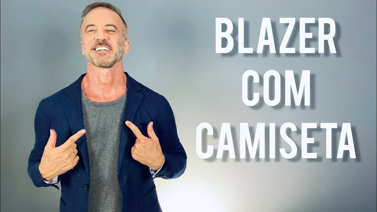 Blazer com camiseta, cavalheiro