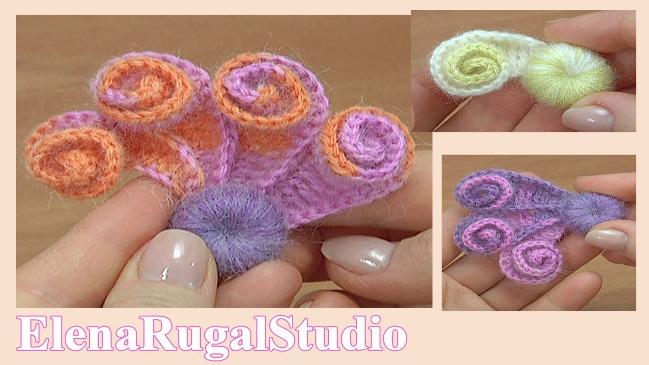 How to Crochet 3D Wing Motif Tutorial 20 Cara Merenda Motif Sayap