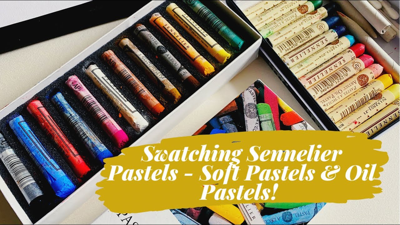 Swatching Sennelier Pastels - Oil Pastels & Soft Pastels - Mina Does Art Stuff