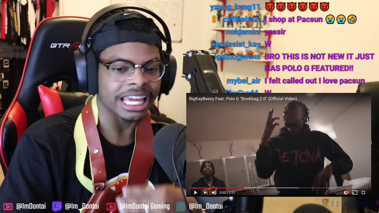 ImDontai Reacts To BigKayBeezy FT Polo G Bookbag 2 0