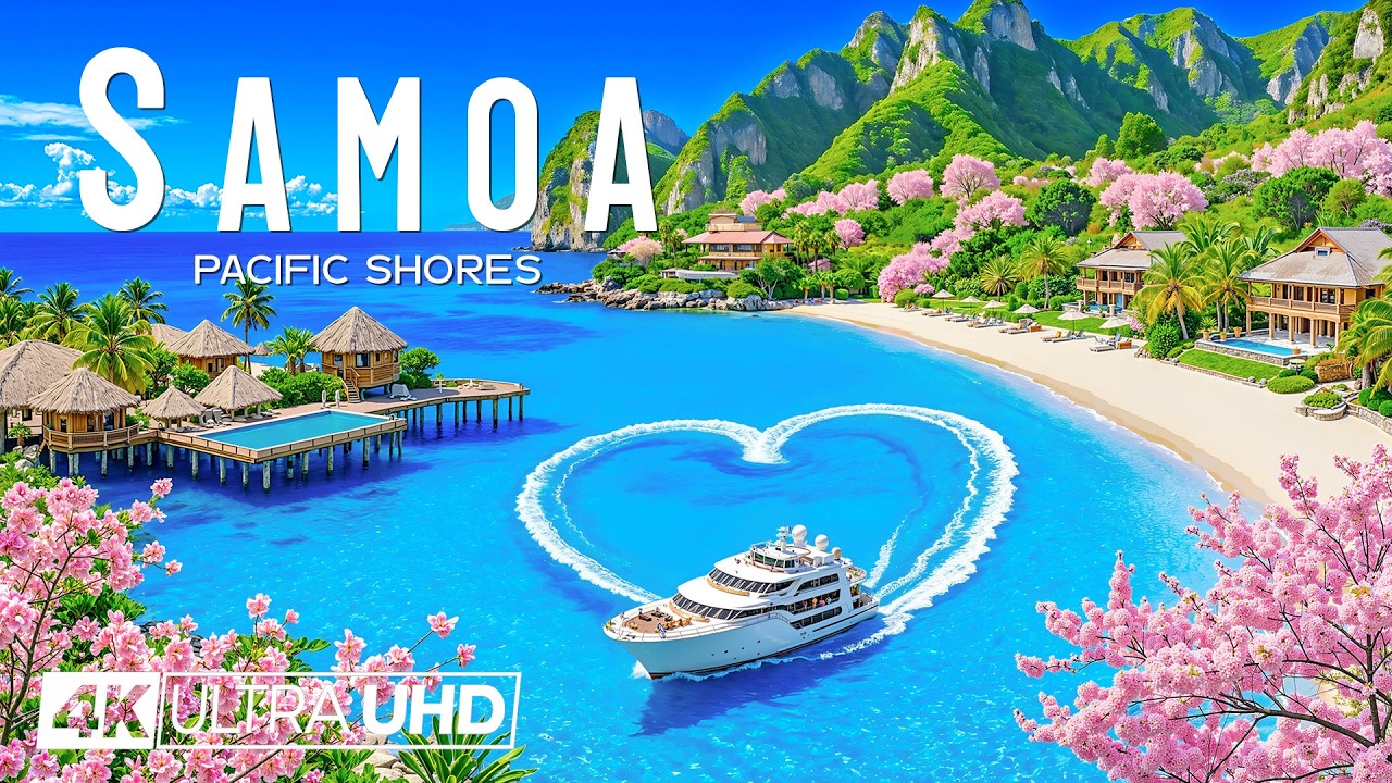 [4K] Samoa 2026 🇼🇸 Explore Tropical Shores & South Pacific Ocean Views with Deep House Chill